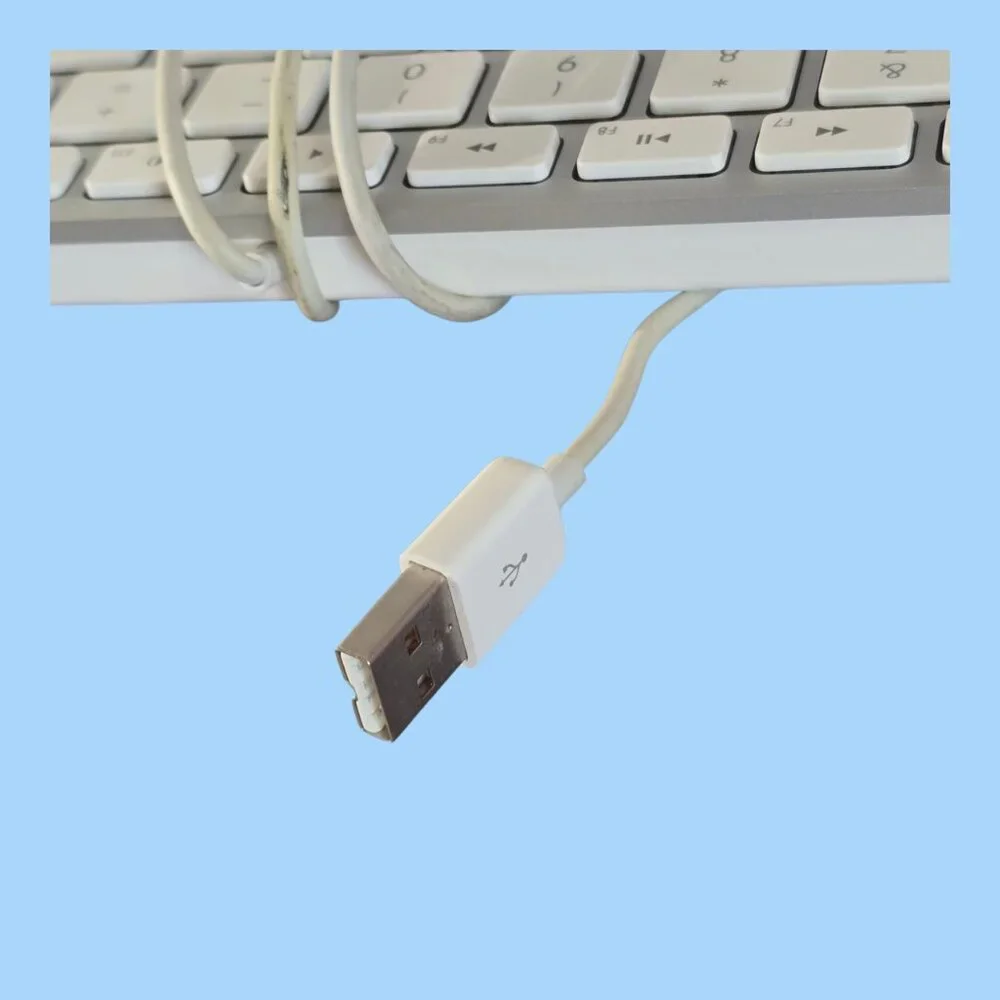 Apple A1243 Wired USB Keyboard Aluminum w/ Numeric Keypad TESTED & WORKS!
